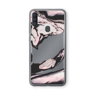 Roze stroom: Samsung Galaxy A11 Transparant Hoesje