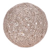 Verlichte decoratie bol metallic goud 20 cm met 20 warm witte lampjes