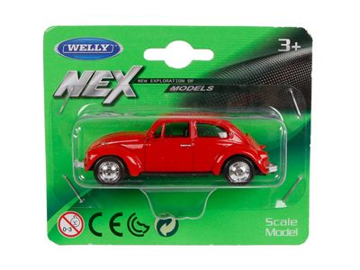 Toys Amsterdam schaalmodel VW Beetle 6,5 cm alu 1:60 rood