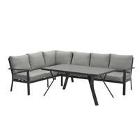 Garden Impressions Senja lounge dining set 3-delig links-d. grijs