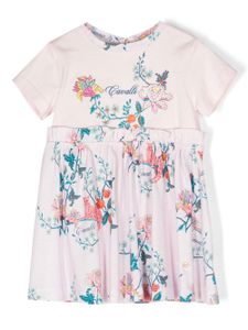 Roberto Cavalli Junior robe en coton à fleurs - Rose