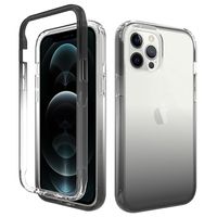 iPhone 14 Pro hoesje - Full body - 2 delig - Shockproof - Siliconen - TPU - Zwart - thumbnail