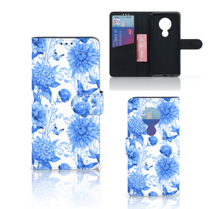 Hoesje voor Nokia 7.2 | Nokia 6.2 Flowers Blue