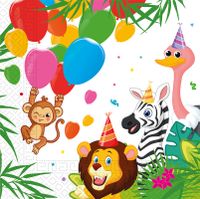 Jungle Dieren Balloons Servetten (20st)