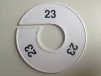 Maatring 11 cm wit/zwart 23