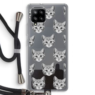 Kitten: Samsung Galaxy A42 5G Transparant Hoesje met koord