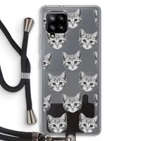 Kitten: Samsung Galaxy A42 5G Transparant Hoesje met koord