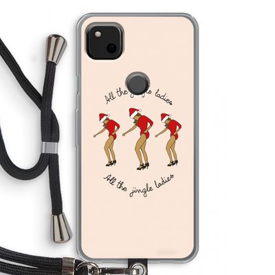 Jingle Ladies: Pixel 4a Transparant Hoesje met koord