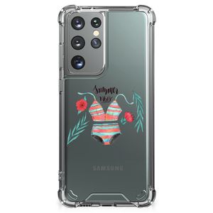 Samsung Galaxy S21 Ultra Stevig Bumper Hoesje Boho Summer