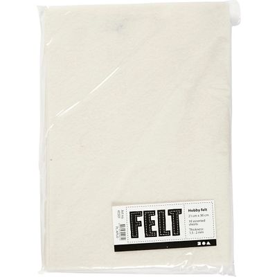 Creativ Company Hobbyvilt off-white a4, 10 vellen