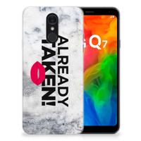 LG Q7 | Siliconen hoesje | met naam Already Taken White