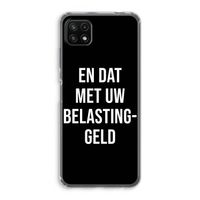 Belastinggeld - Zwart: Samsung Galaxy A22 5G Transparant Hoesje