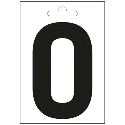 Nautic letter O zwart 100 mm.