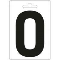 Nautic letter O zwart 100 mm.