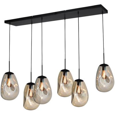 Masterlight HanglampLava 6x goud glas Ø 22,5cm - 2761-05-130-25-60260