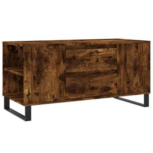 vidaXL Salontafel 102x44,5x50 cm bewerkt hout gerookt eikenkleurig