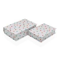 Decoratieve Doos Versa Canvas Hout MDF Boek