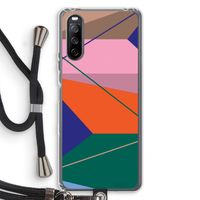 Gestalte 1: Sony Sony Xperia 10 III Transparant Hoesje met koord Gestalte 1: Sony Sony Xperia 10 III Transparant Hoesje met koord
