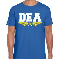 DEA agent tekst t-shirt blauw voor heren