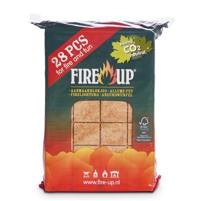 Fire-Up Barbecue aanmaakblokjes - 28x - reukloos - niet giftig - BBQ