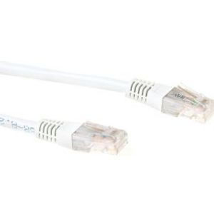 ACT Witte 1,0 meter LSZH U/UTP CAT6 patchkabel met RJ45 connectoren