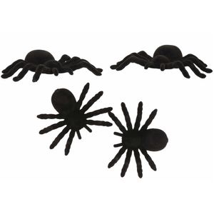 4x Horror spinnen 10 cm Halloween decoratie   -