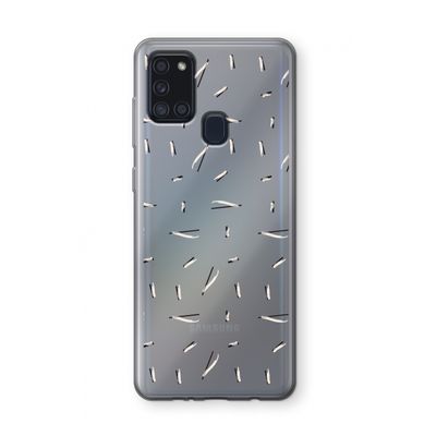 Hipster stripes: Samsung Galaxy A21s Transparant Hoesje