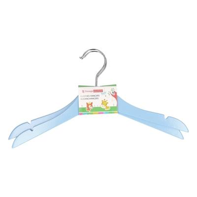 Storage Solutions kledinghangers voor kinderen - 2x stuks - hout - Klerenhangers - blauw