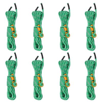 VidaXL Tentscheerlijnen met spanners 8 st reflecterend 4 m 4 mm