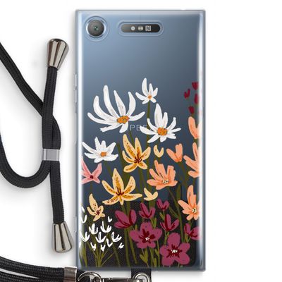 Painted wildflowers: Sony Xperia XZ1 Transparant Hoesje met koord