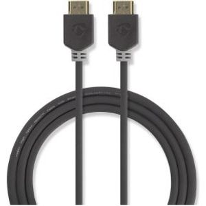 HDMI Kabel | HDMI-HDMI | 8K@60Hz | eARC | Verguld | 2.00 m | PVC | Antraciet