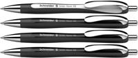 Schneider balpen Slider Rave, extra breed, blauwe inkt, zwart, doos van 3 + 1 gratis