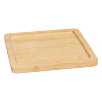 Serveerplankje voor hapjes/fingerfood? - 20 x 20 cm - bamboe hout - borrelplank - tapasplank
