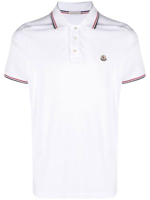 Moncler polo en coton - Blanc