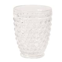 Clayre & Eef Waterglas 225 ml Glas Rond Rondjes Drinkbeker