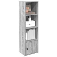 Boekenkast 31x24x102 cm bewerkt hout grijs sonoma eikenkleurig