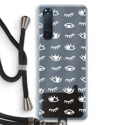 Eye pattern #3: Sony Xperia 5 II Transparant Hoesje met koord