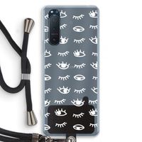 Eye pattern #3: Sony Xperia 5 II Transparant Hoesje met koord
