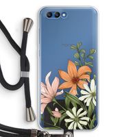 Floral bouquet: Honor 10 Transparant Hoesje met koord