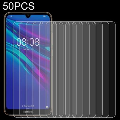 50 stuks 0.26 mm 9H 2.5 D gehard glas film voor Huawei Y6 2019 geen retail pakket