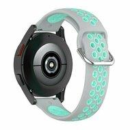 Siliconen sportbandje met gesp - Grijs + turquoise - Xiaomi Mi Watch / Xiaomi Watch 2 / Xiaomi Watch S1 / S2 / S3 / S4