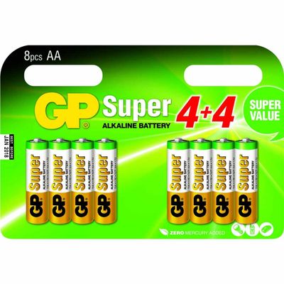 AA batterijen multipack - 8 stuks | GP | Alkaline | GP0090