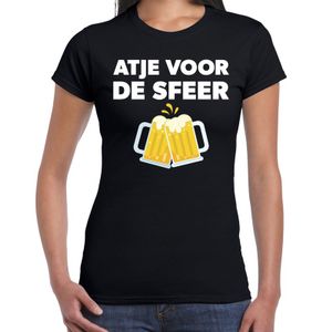 Atje voor de sfeer feest t-shirt zwart voor dames