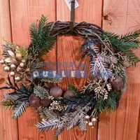 Krans flory l50b50h10cm goud