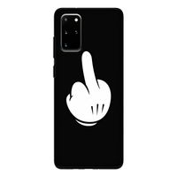 Middle finger black: Samsung Galaxy S20 Plus Tough Case