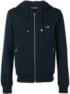 Dolce & Gabbana drawstring zip hoodie - Bleu