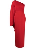 Solace London robe longue Lillia à design asymétrique - Rouge