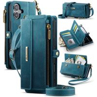 Caseme iPhone 17 hoesje - portemonnee tasje - Blauw