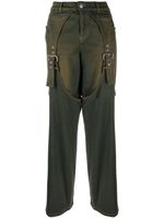 Blumarine pantalon droit à détail de boucle - Vert - thumbnail