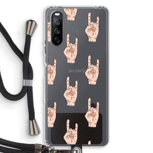 Rock: Sony Sony Xperia 10 III Transparant Hoesje met koord